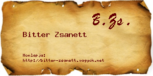 Bitter Zsanett névjegykártya